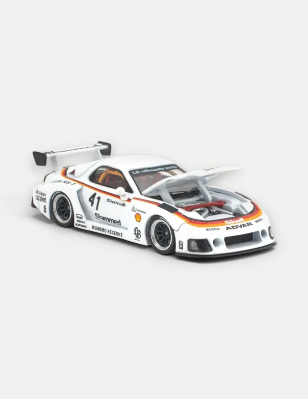 Pop Race 1:64 LB Super Silhouette Mazda RX7 (FD3S) White - PR640528