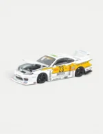 Pop Race 1:64 LB SUPER SILHOUETTE S15 SILVIA White & Yellow Diecast Car