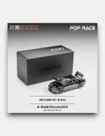 Pop Race x XCARTOYS 1:64 Nissan Skyline GT-R R33 Dark Chrome Diecast (PRDC003)