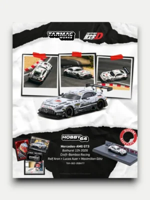 Tarmac Works 1:64 Mercedes-AMG GT3 Bathurst 12h 2026 #77 Initial D Craft-Bamboo Racing (T64-062-26BH77)