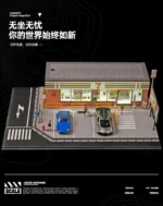 SHOU CANG JIA 1:64 Scale 7-Eleven LED Street Diorama (Large Edition)