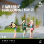 MoreArt 1:64 Scale Casual Girls with Bouquets Resin Figure Set (3-Piece)