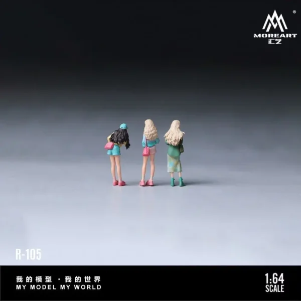 MoreArt 1:64 Scale Casual Girls with Bouquets Resin Figure Set (3-Piece)