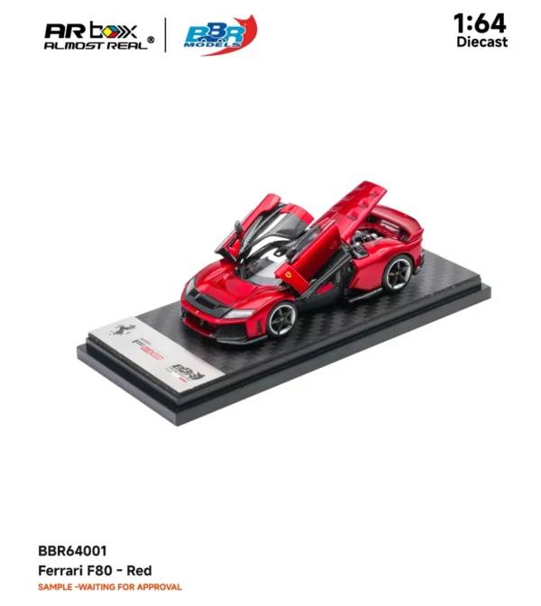 AR Box x BBR Models 1:64 Ferrari F80 Classic Red Full Opening (HEC Limited Exclusive)