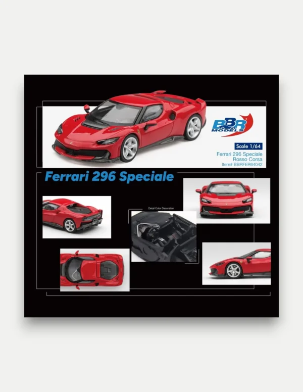 BBR Models 1:64 Ferrari 296 Speciale Rosso Corsa