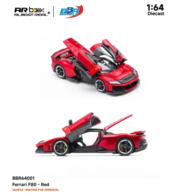 AR Box x BBR Models 1:64 Ferrari F80 Classic Red Full Opening (HEC Limited Exclusive)
