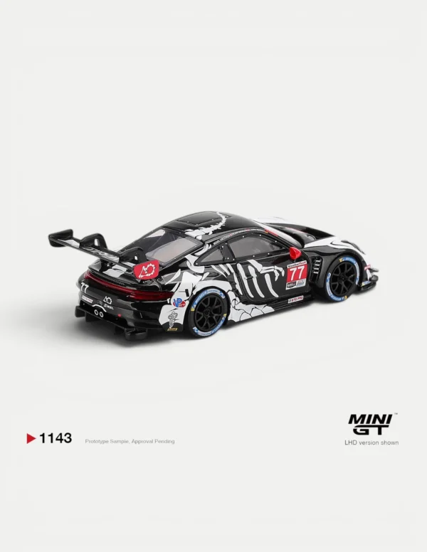 MINI GT #1143 1:64 Porsche 911 GT3 R Skeleton Rexy - #77 AO Racing 2025 IMSA Petit Le Mans