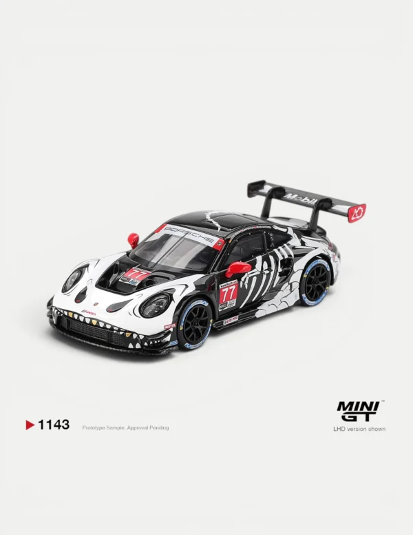 MINI GT #1143 1:64 Porsche 911 GT3 R Skeleton Rexy - #77 AO Racing 2025 IMSA Petit Le Mans