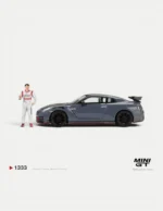 MINI GT #1333 1:64 Nissan GT-R Nismo 2024 Tsukuba Lap Record w/ Matsuda Figure RHD
