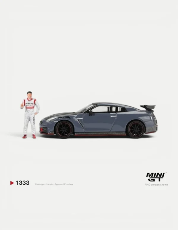 MINI GT #1333 1:64 Nissan GT-R Nismo 2024 Tsukuba Lap Record w/ Matsuda Figure RHD