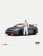 MINI GT #1333 1:64 Nissan GT-R Nismo 2024 Tsukuba Lap Record w/ Matsuda Figure RHD