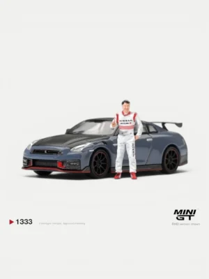 MINI GT #1333 1:64 Nissan GT-R Nismo 2024 Tsukuba Lap Record w/ Matsuda Figure RHD