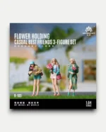 MoreArt 1:64 Scale Casual Girls with Bouquets Resin Figure Set (3-Piece)