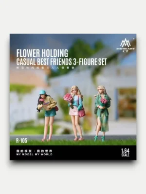 MoreArt 1:64 Scale Casual Girls with Bouquets Resin Figure Set (3-Piece)