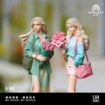 MoreArt 1:64 Scale Casual Girls with Bouquets Resin Figure Set (3-Piece)