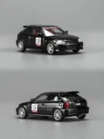 Motorhelix 1:64 Honda Civic Type R (EK9) NO GOOD Racing - Black (M65022)