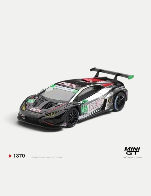 MINI GT #1370 1:64 Lamborghini Huracan GT3 EVO2 #45 DEX Wayne Taylor Racing 2025 IMSA Class Winner LHD