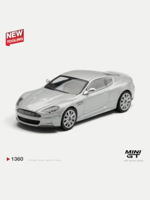 MINI GT #1360 1:64 Aston Martin DBS 2008 Lightning Silver LHD