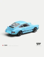 MINI GT #1365 1:64 Porsche 911 Carrera RS 2.7 Gulf Blue with Black Livery (LHD)
