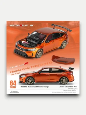 Motorhelix 1:64 Honda Civic Type R (FL5) Customized Metallic Orange - M65345