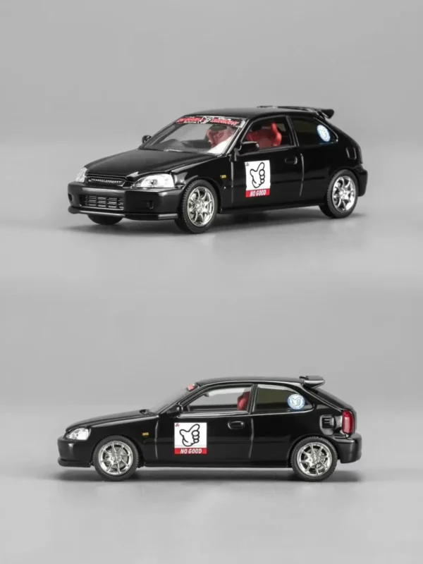 Motorhelix 1:64 Honda Civic Type R (EK9) NO GOOD Racing - Black (M65022)