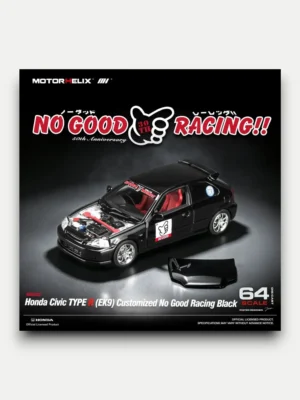 Motorhelix 1:64 Honda Civic Type R (EK9) NO GOOD Racing - Black (M65022)