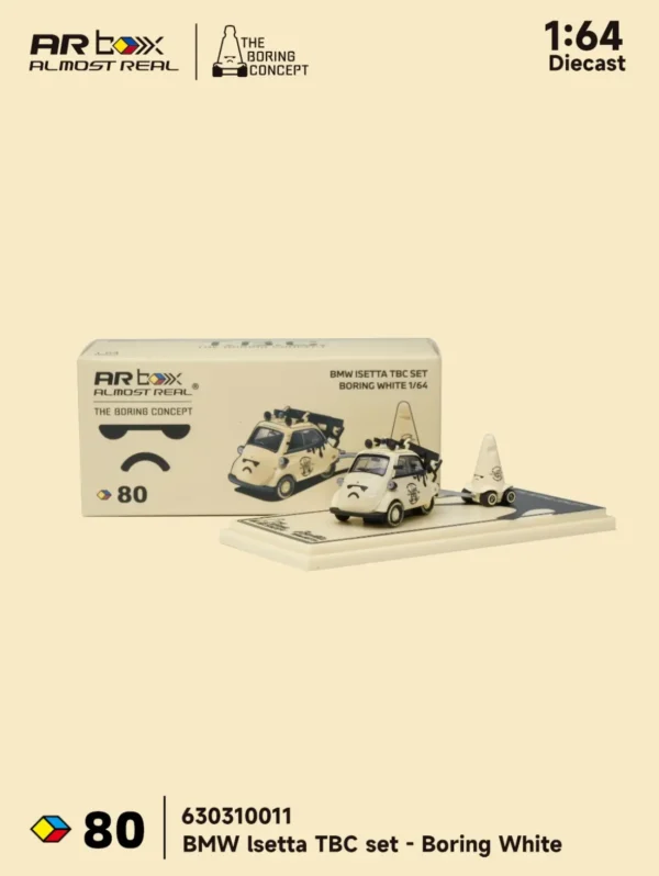 AR Box (Almost Real) 1:64 BMW Isetta TBC Set - Boring White (#80 / 630310011)