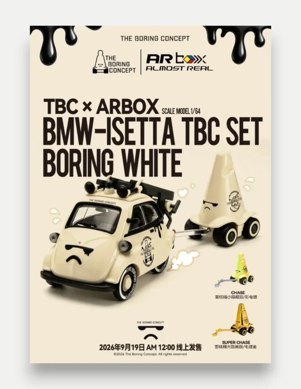 AR Box (Almost Real) 1:64 BMW Isetta TBC Set - Boring White (#80 / 630310011)