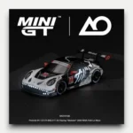 MINI GT #1436 1:64 Porsche 911 GT3 R (992) #77 AO Racing "Skeleton Rexy" 2026 IMSA Petit Le Mans (Glow-in-the-Dark / Glow Rexy)